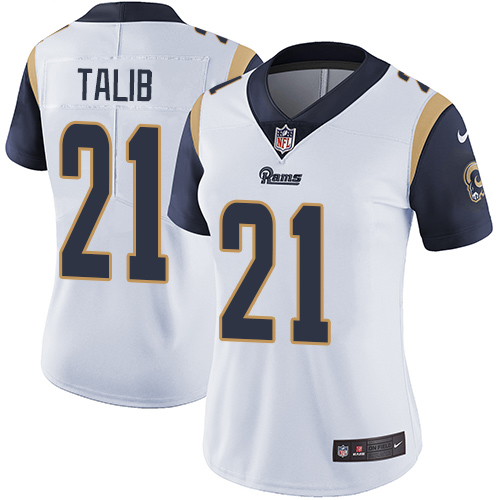 Nike Rams #21 Aqib Talib White Women's Stitched NFL Vapor Untouchable Limited Jersey - Click Image to Close